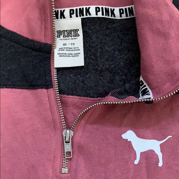 Pink half zip sweatshirt - Picture 2 of 2